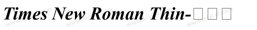 Times New Roman Thin字体转换